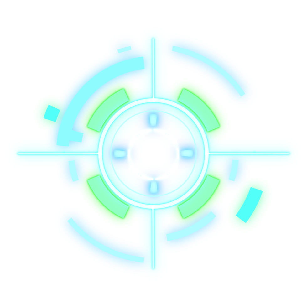 Abstract HUD display infographic sci-fi futuristic information png