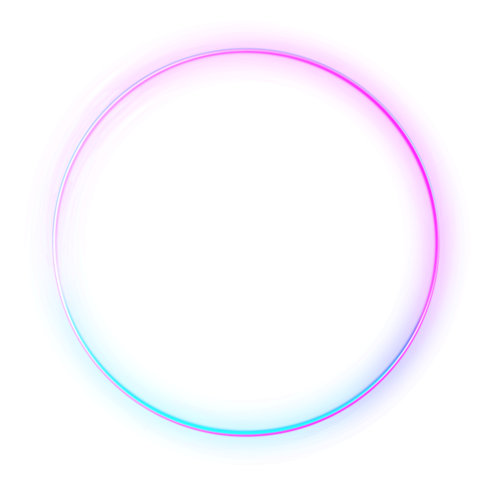 abstract neon gloed ring element png