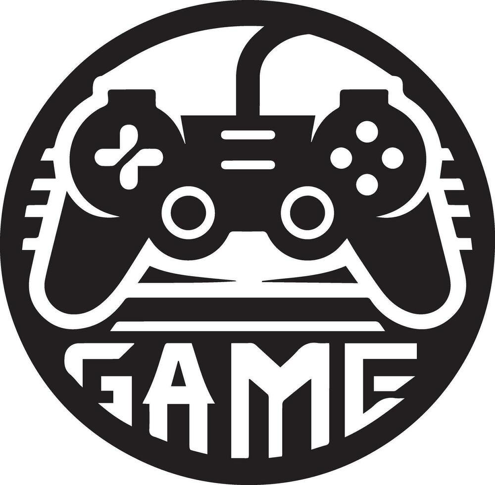 Game Logo vector illustration black color 6