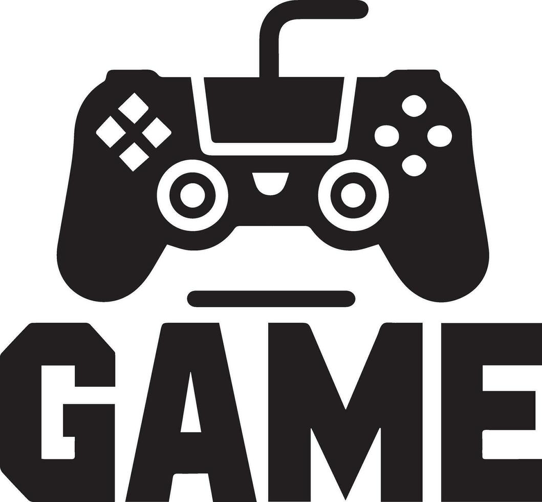 Game Logo vector illustration black color