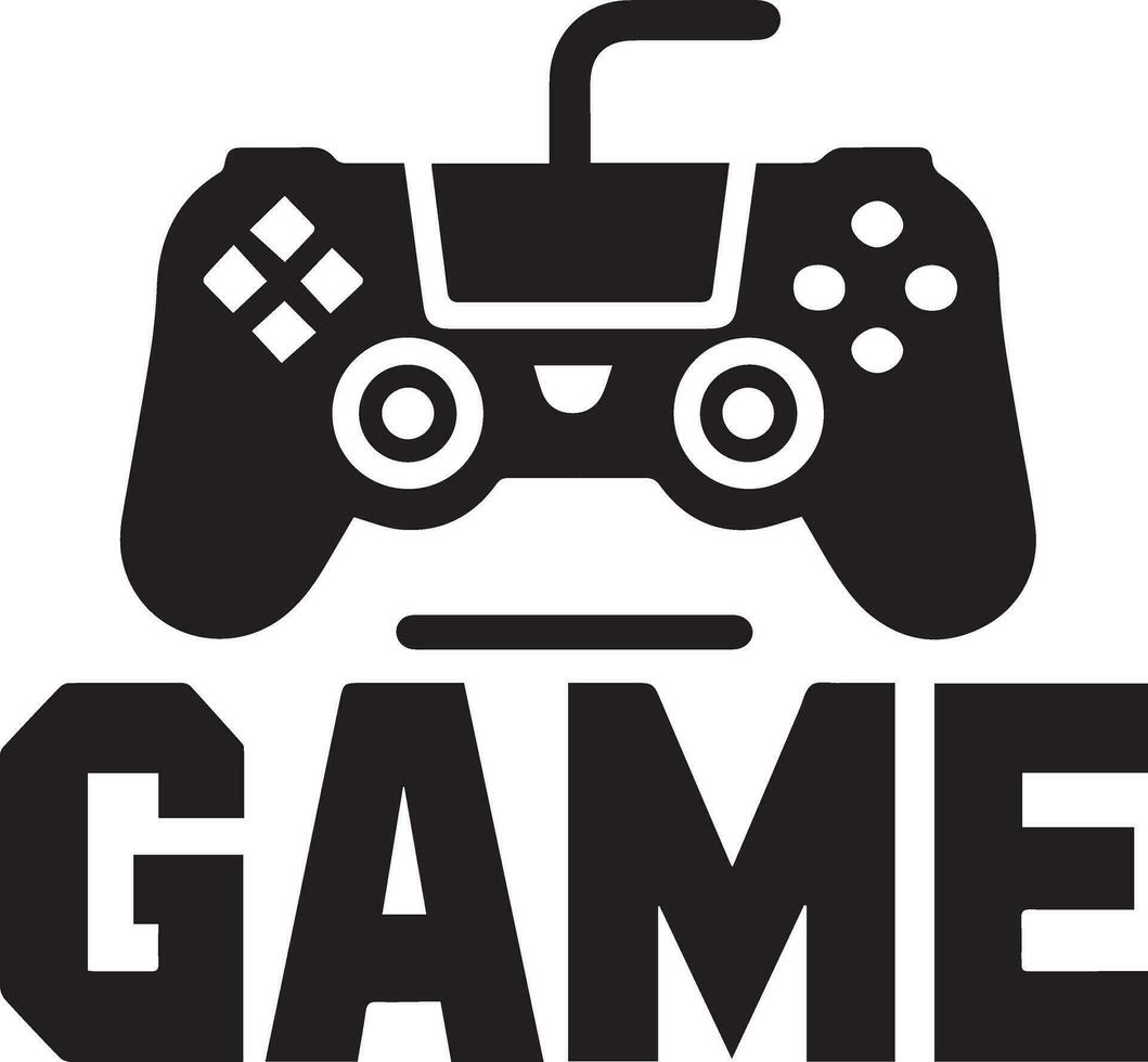 Game Logo vector illustration black color