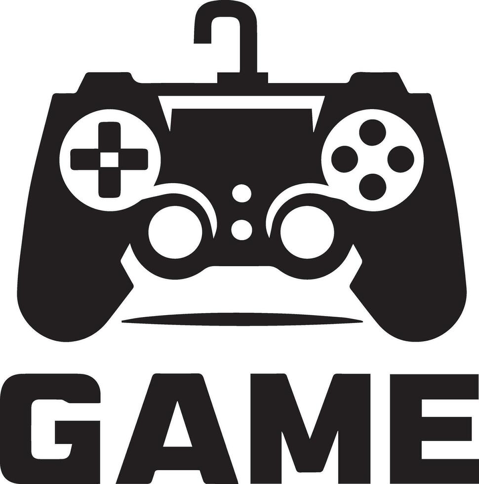 Game Logo vector illustration black color 4