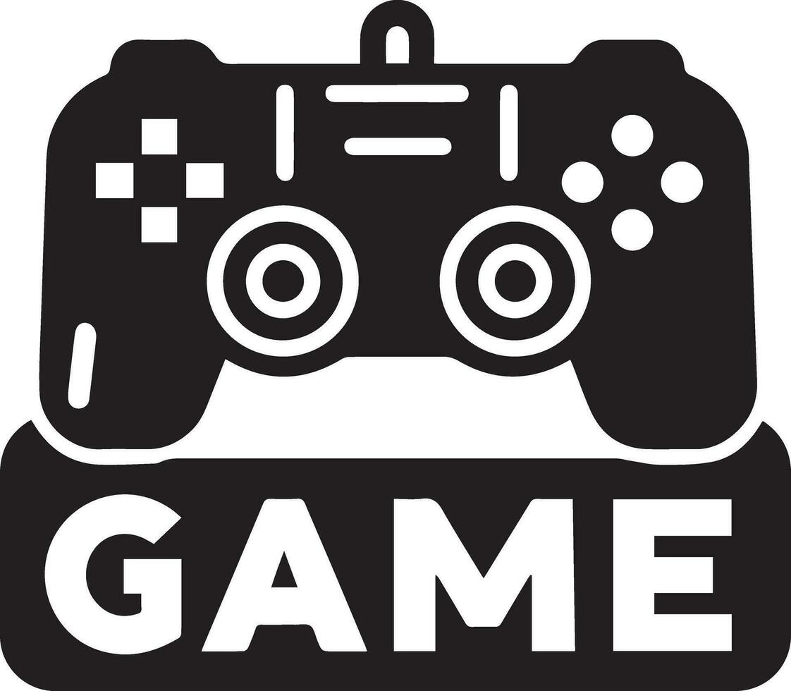 Game Logo vector illustration black color 3