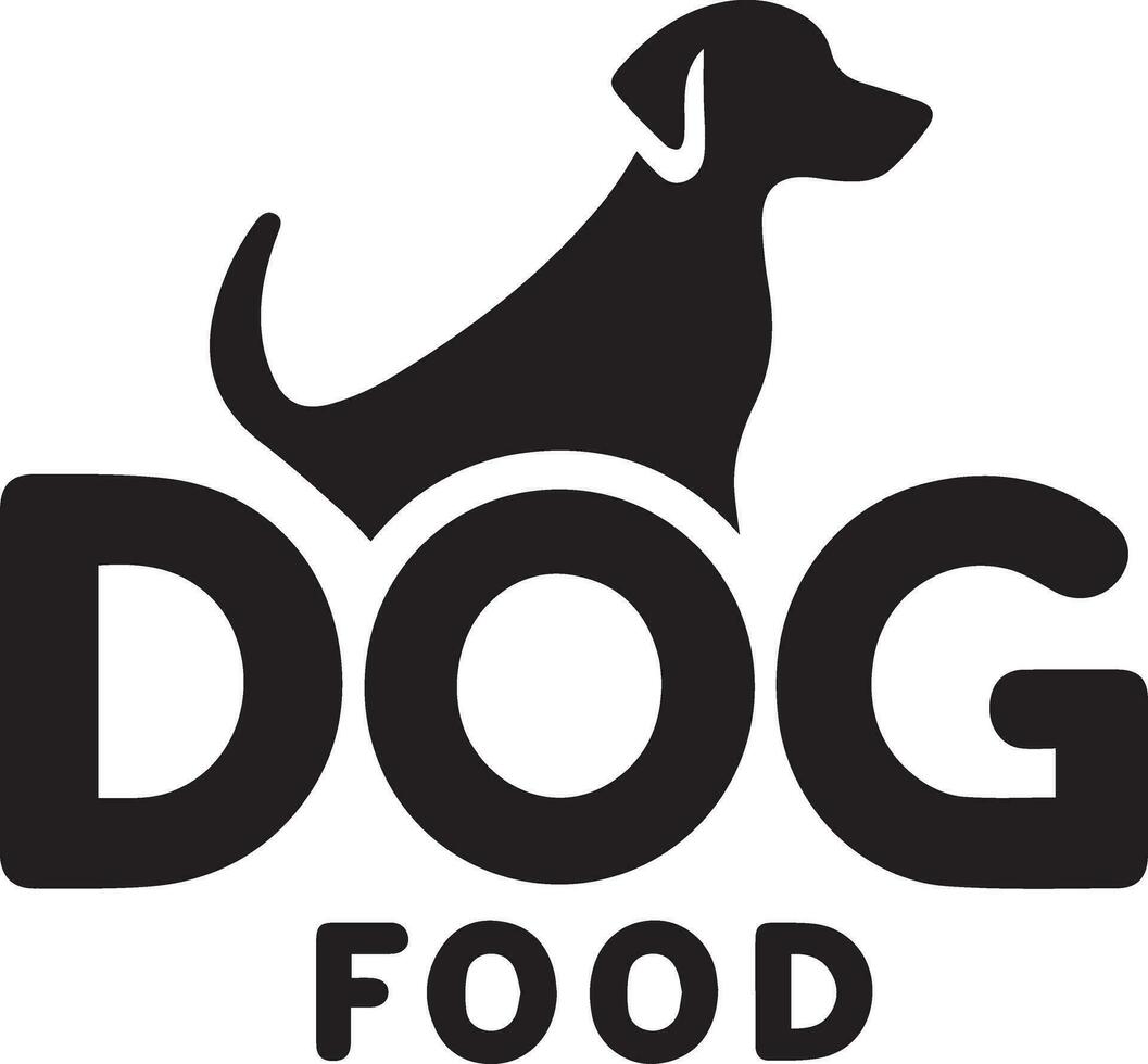 perro comida vector silueta ilustración
