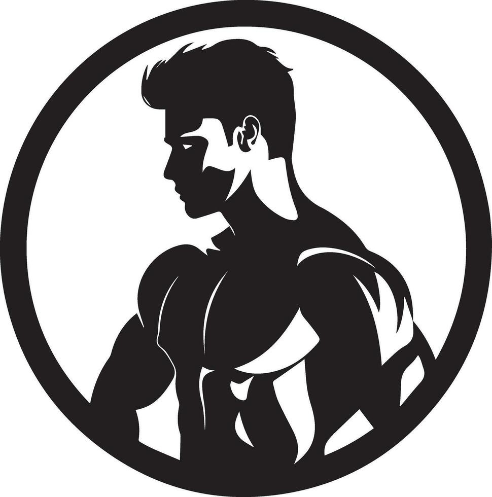 Body Builder vector silhouette 3