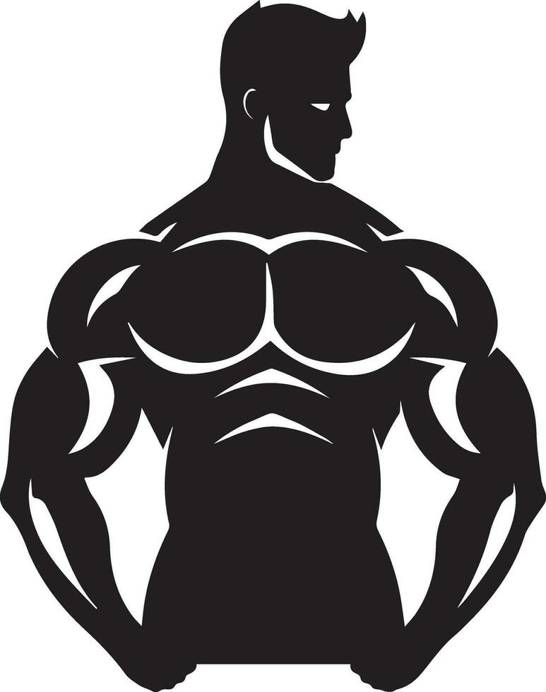 Bodybuilding Logo vector silhouette illustration 14