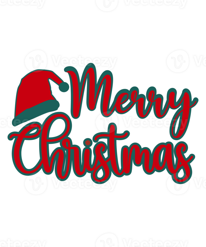 merry christmas text with santa hat png