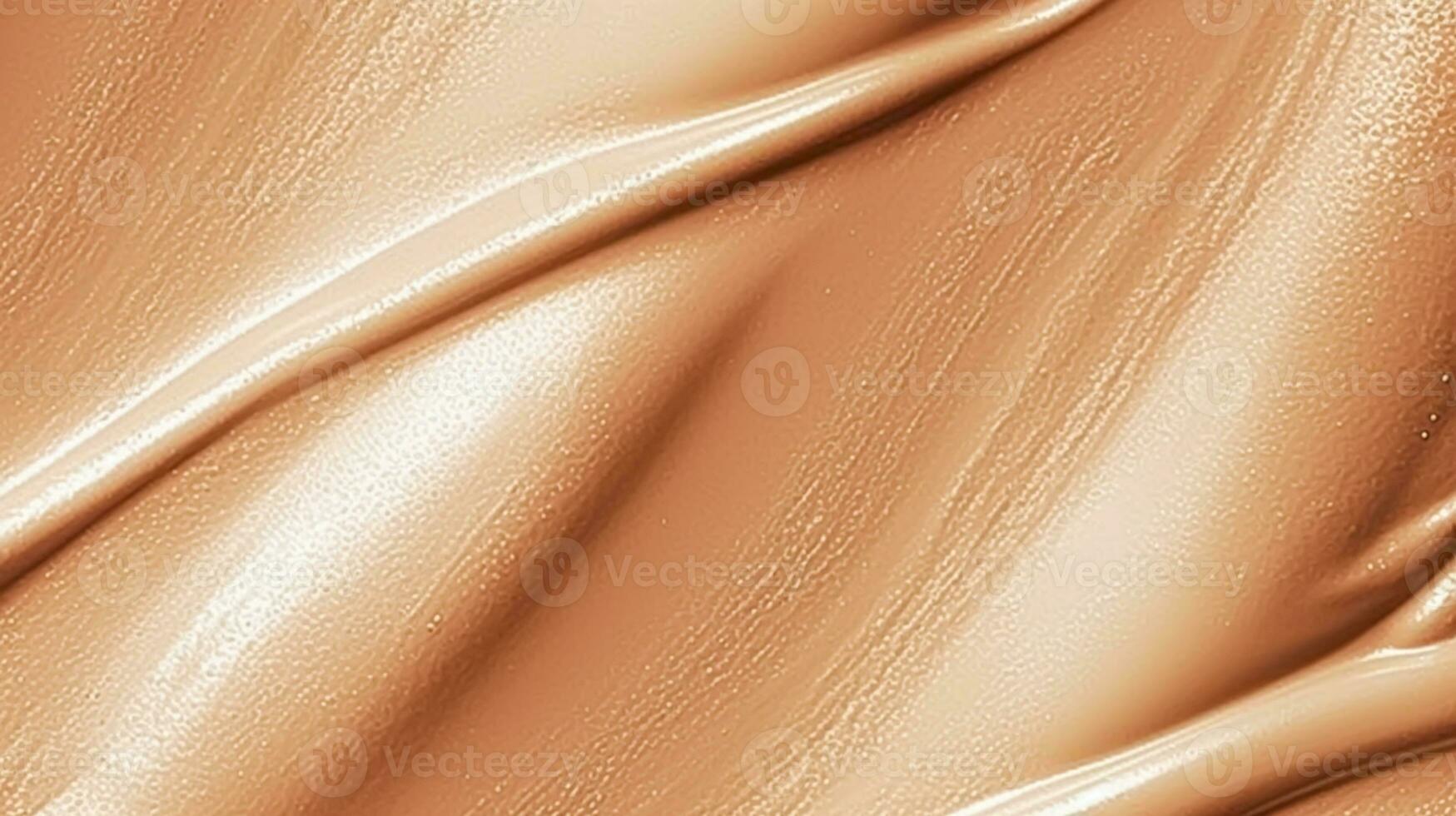 Golden beige cosmetic texture, liquid foundation, gold shimmer, bronzer, highlighter or concealer as beauty makeup product background, skincare cosmetics and luxury make-up, generative ai photo