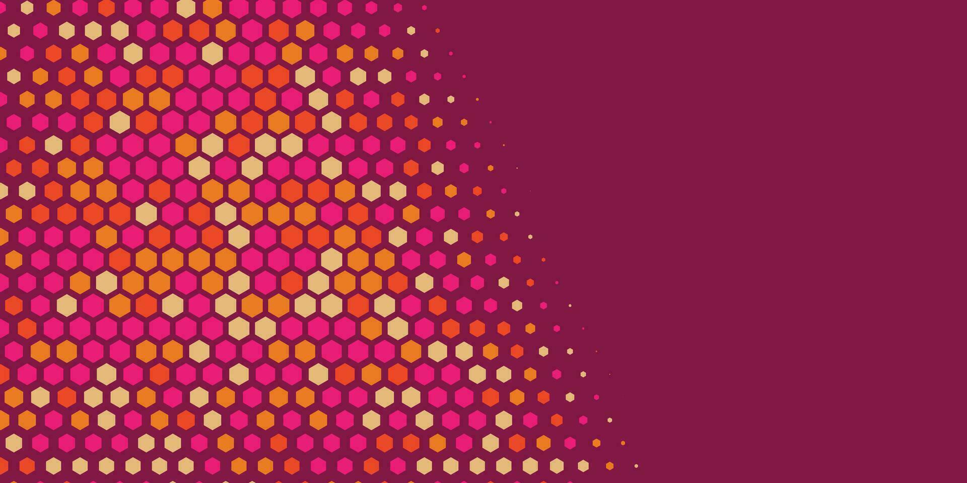 Geometric abstract Hexagon Two Color Background vector