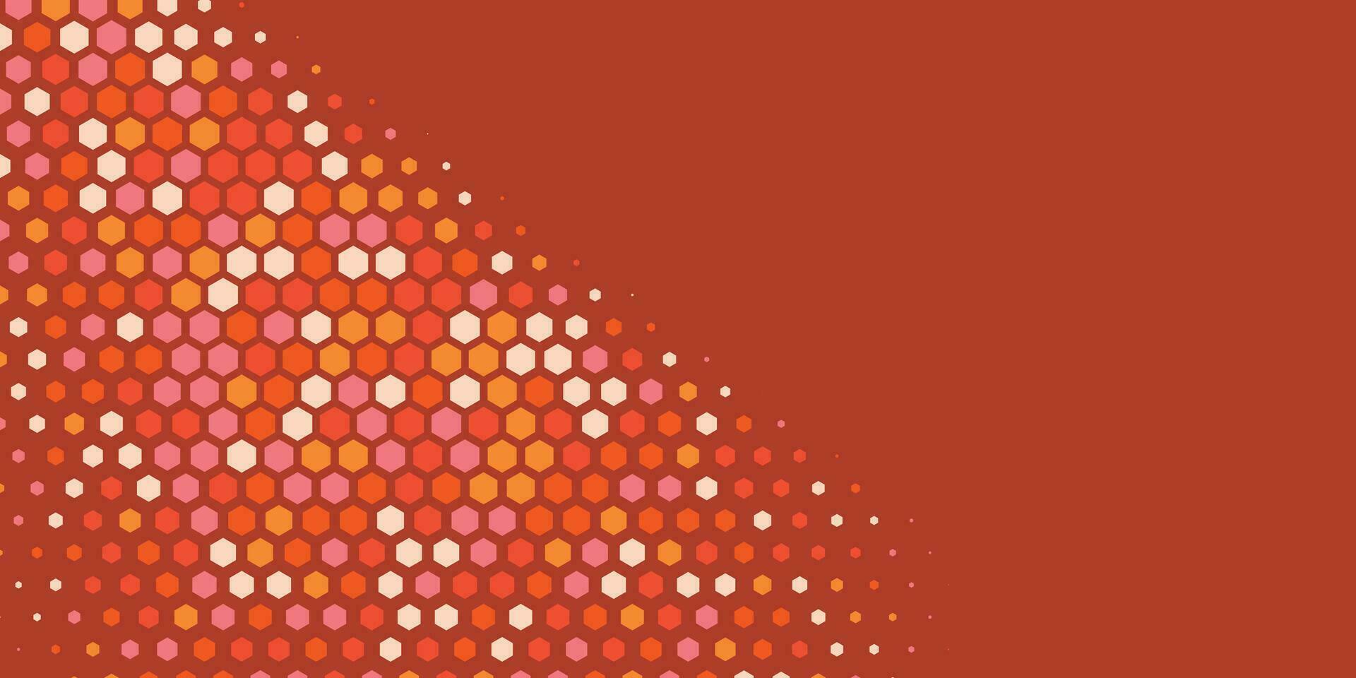 Geometric abstract Hexagon Two Color Background vector