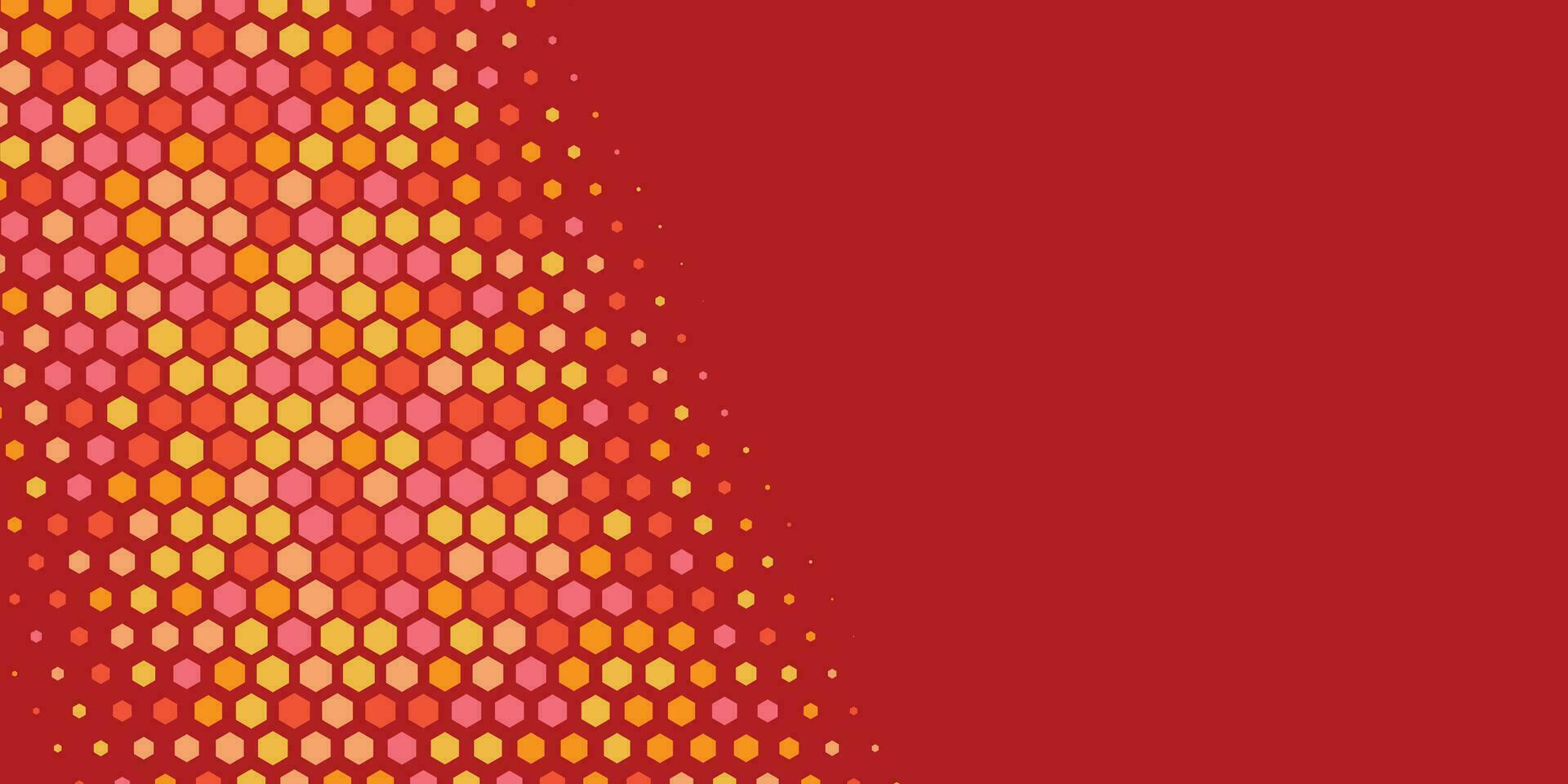 Geometric abstract Hexagon Two Color Background vector