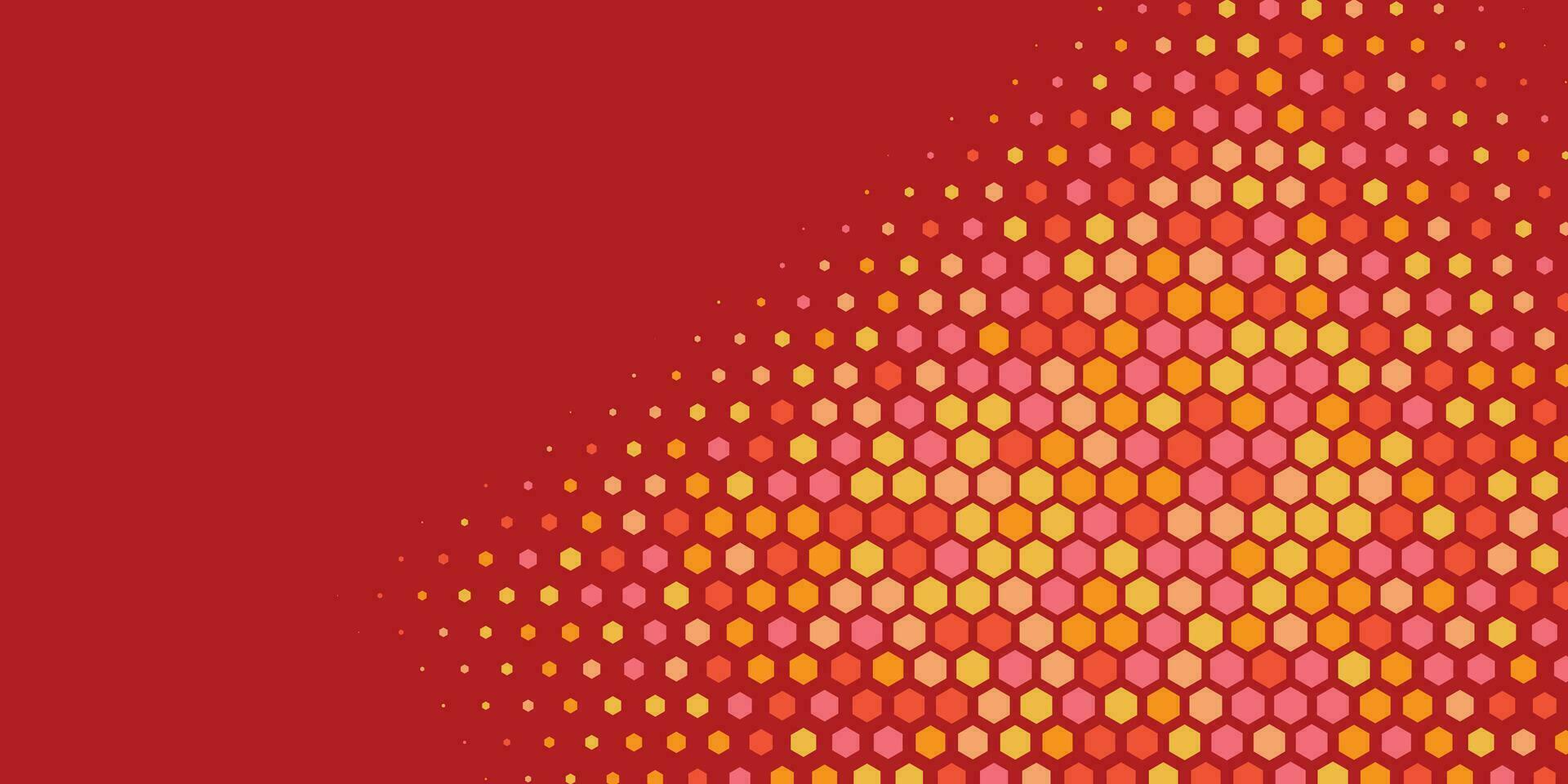 Geometric abstract Hexagon Two Color Background vector