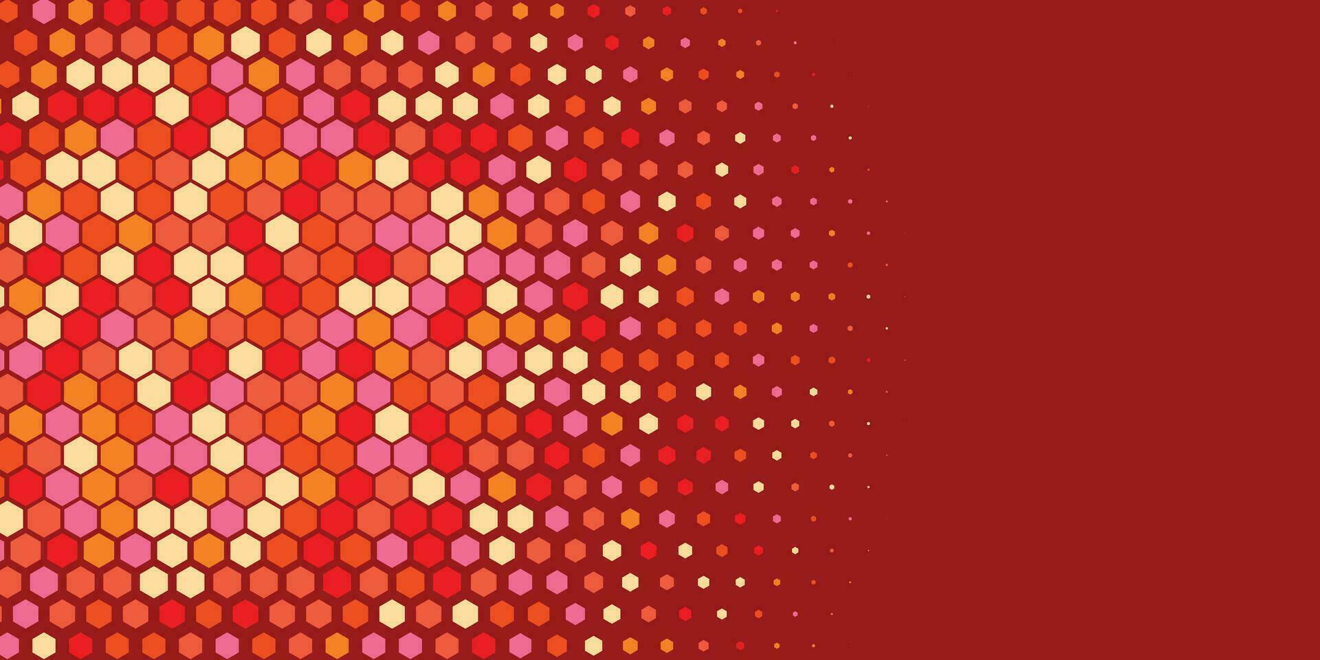 Geometric abstract Hexagon Two Color Background vector