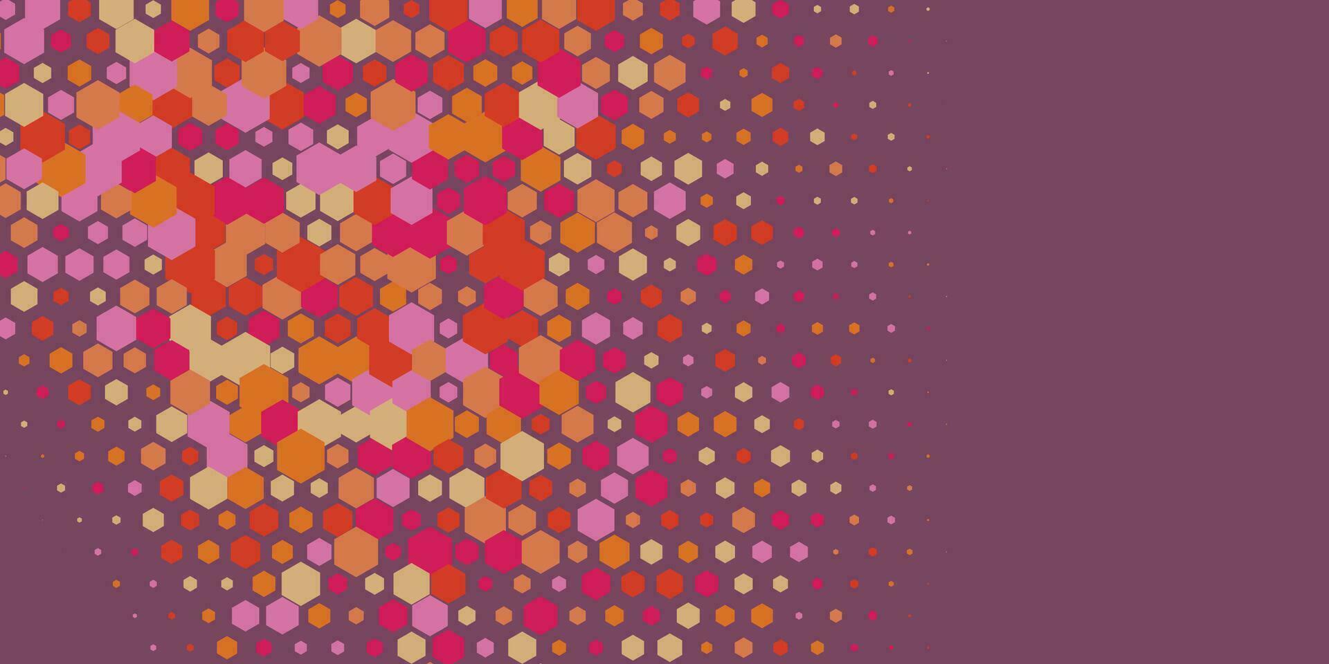 Geometric abstract Hexagon Two Color Background vector