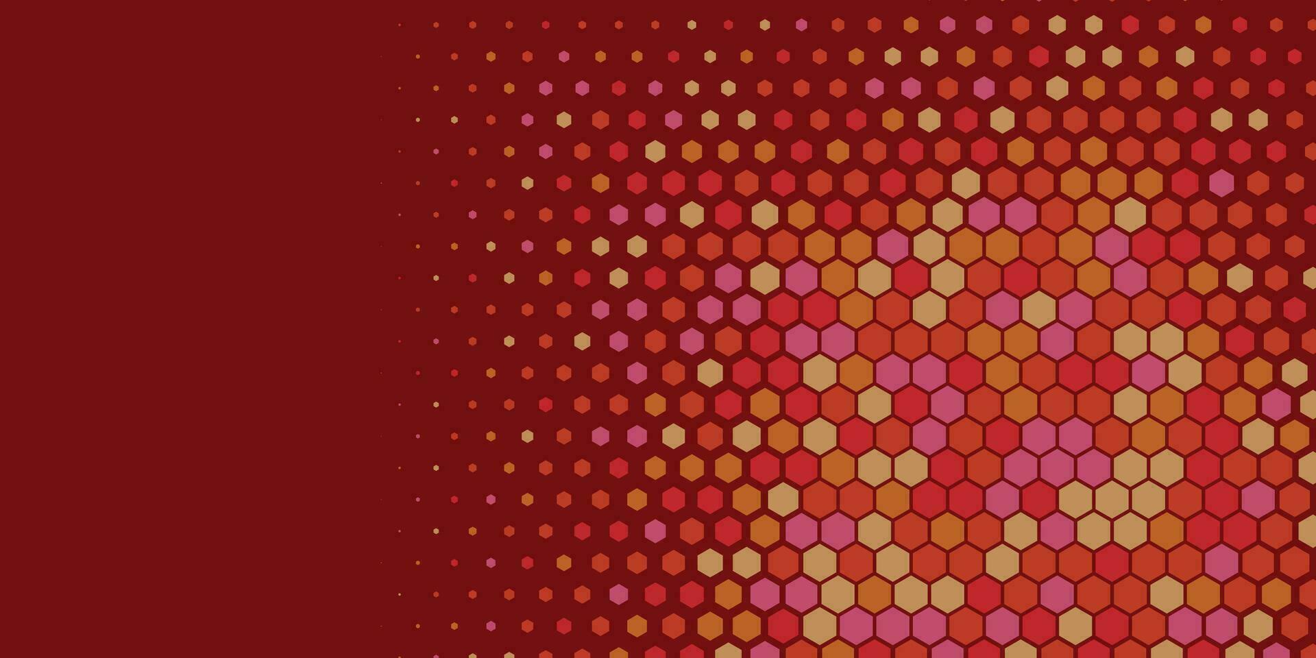 Geometric abstract Hexagon Two Color Background vector