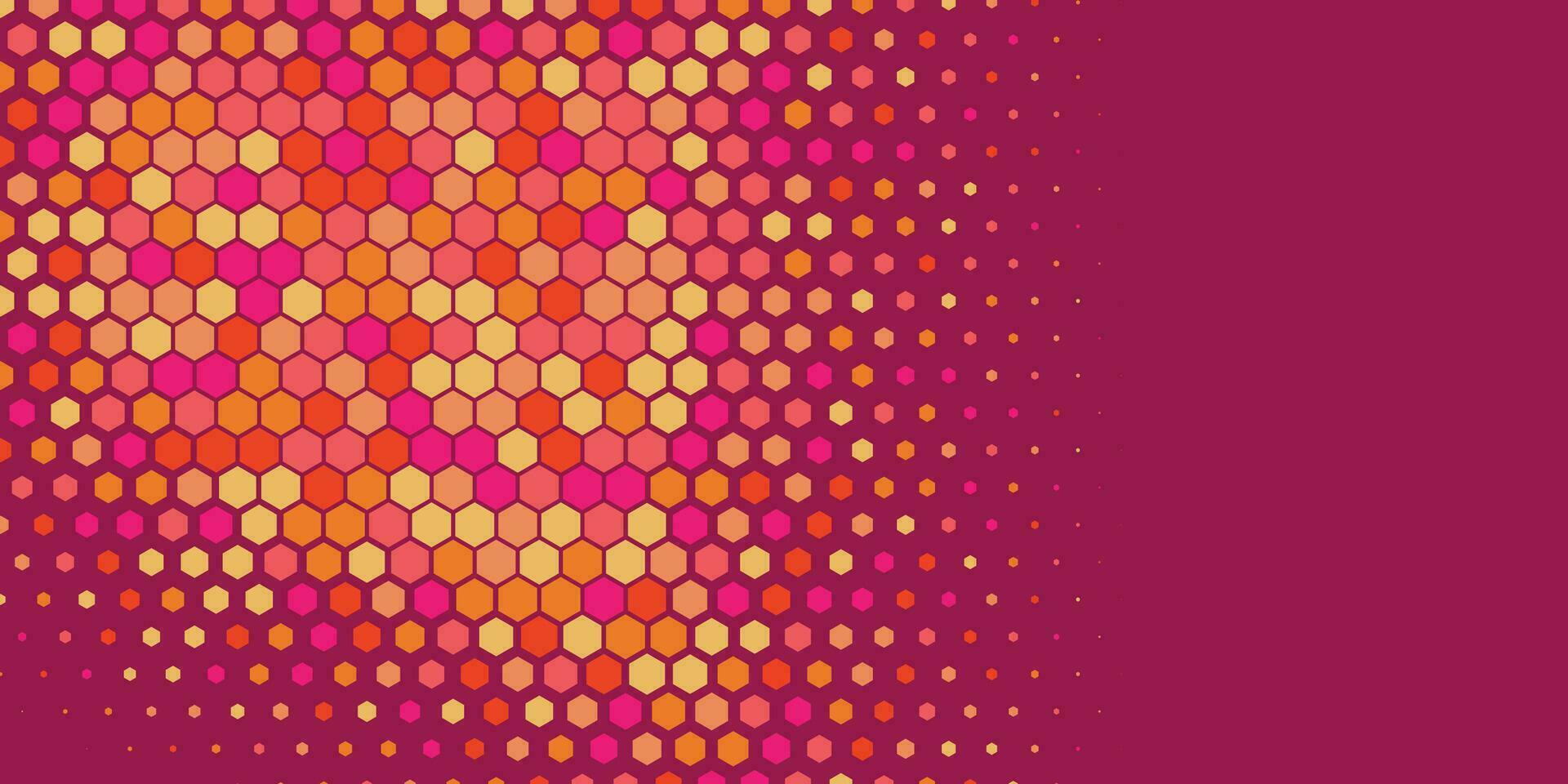 Geometric abstract Hexagon Two Color Background vector