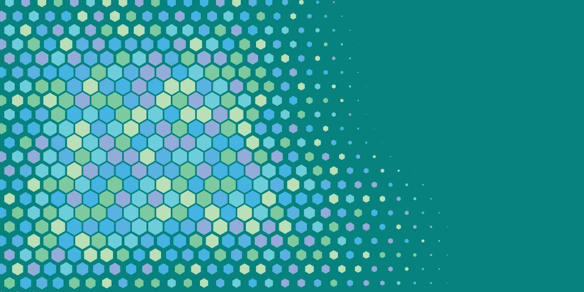 Geometric abstract Hexagon Two Color Background vector