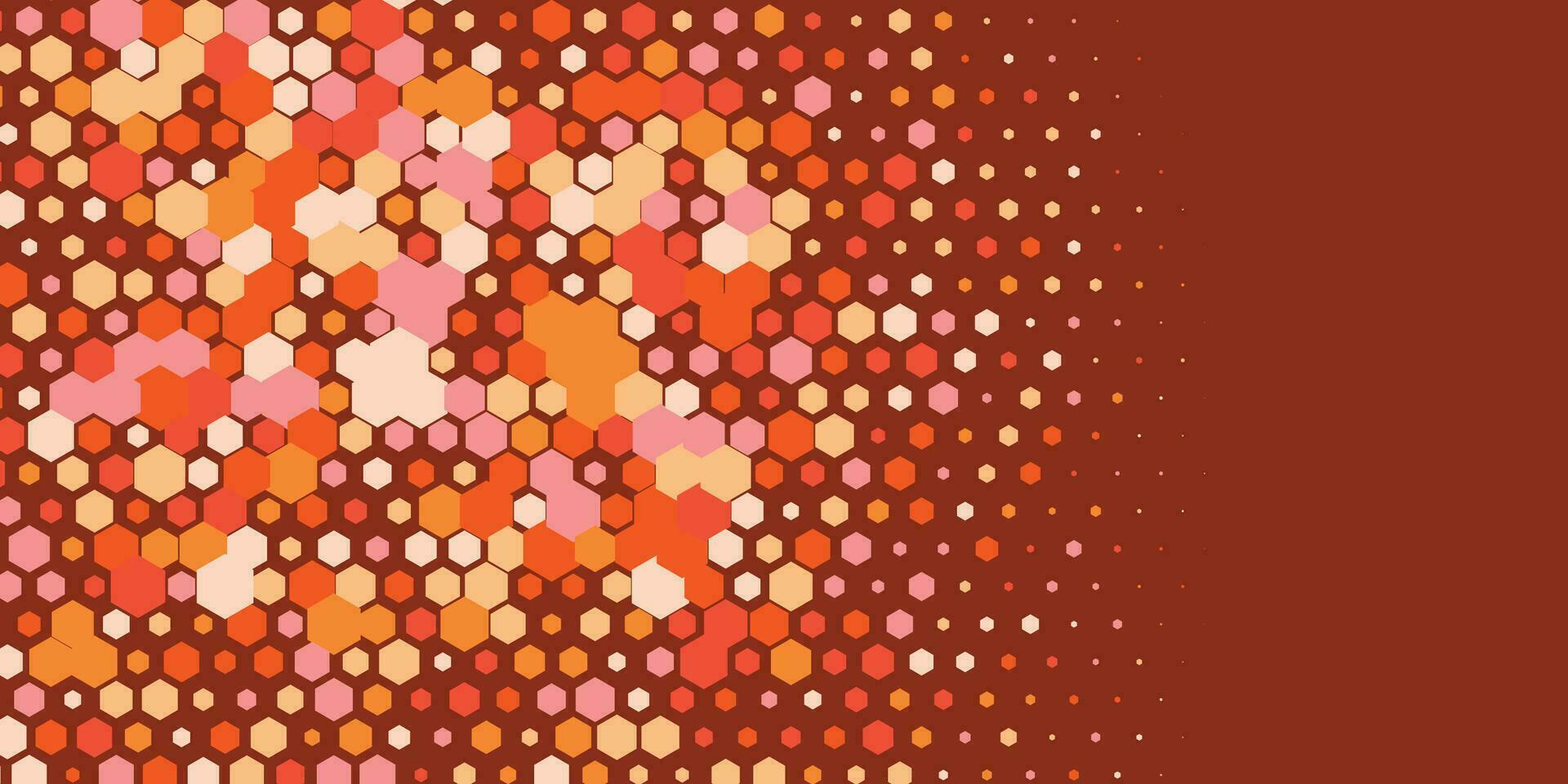 Geometric abstract Hexagon Two Color Background vector