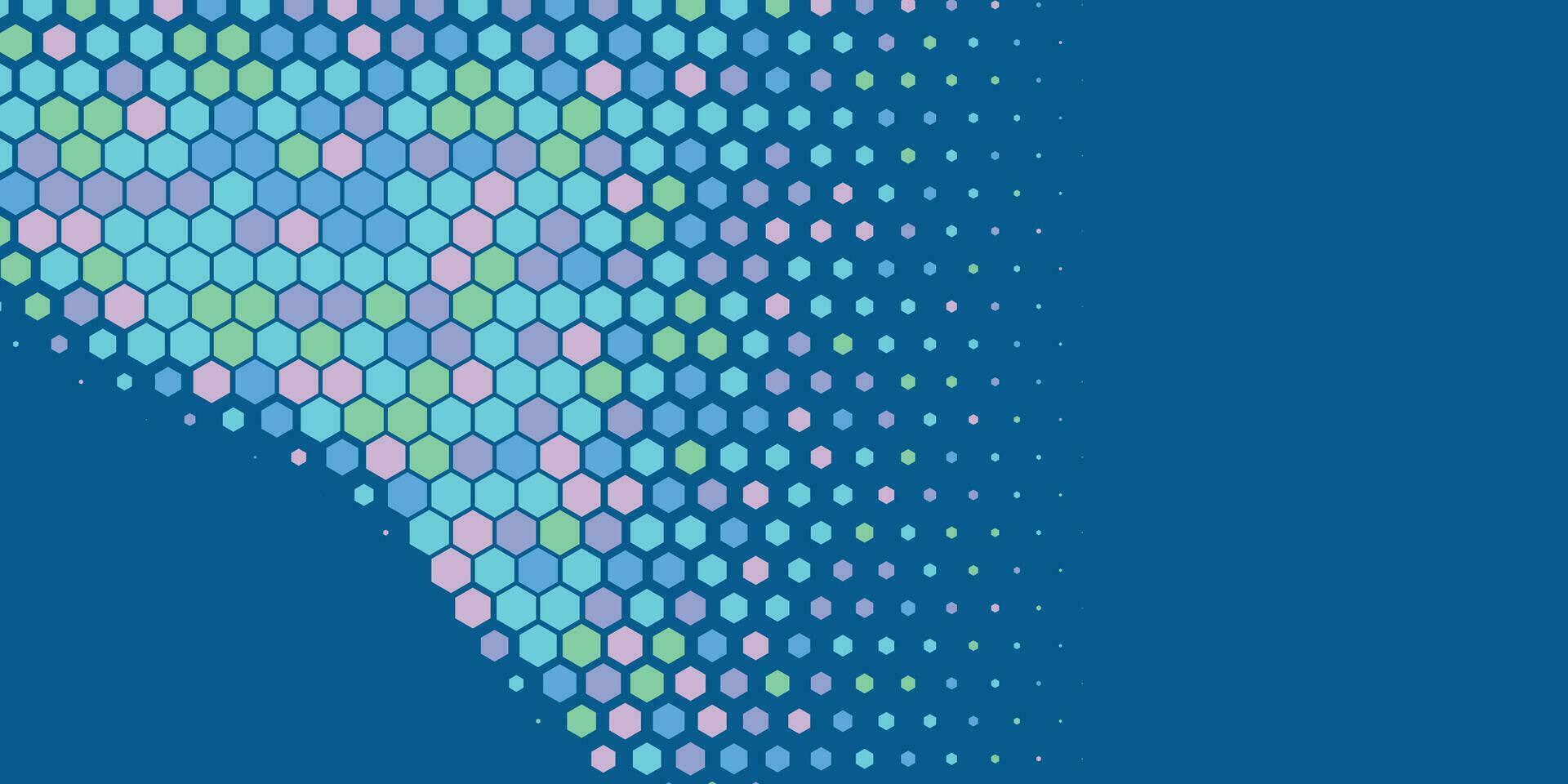 Geometric abstract Hexagon Two Color Background vector