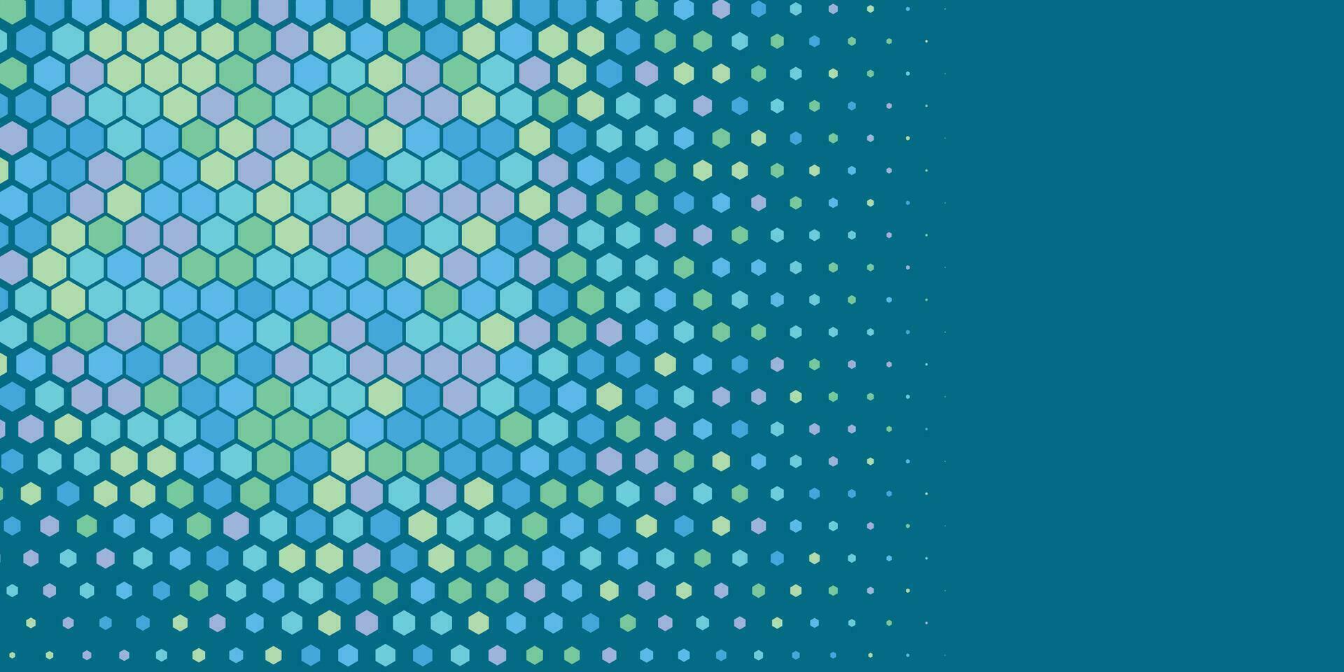 Geometric abstract Hexagon Two Color Background vector