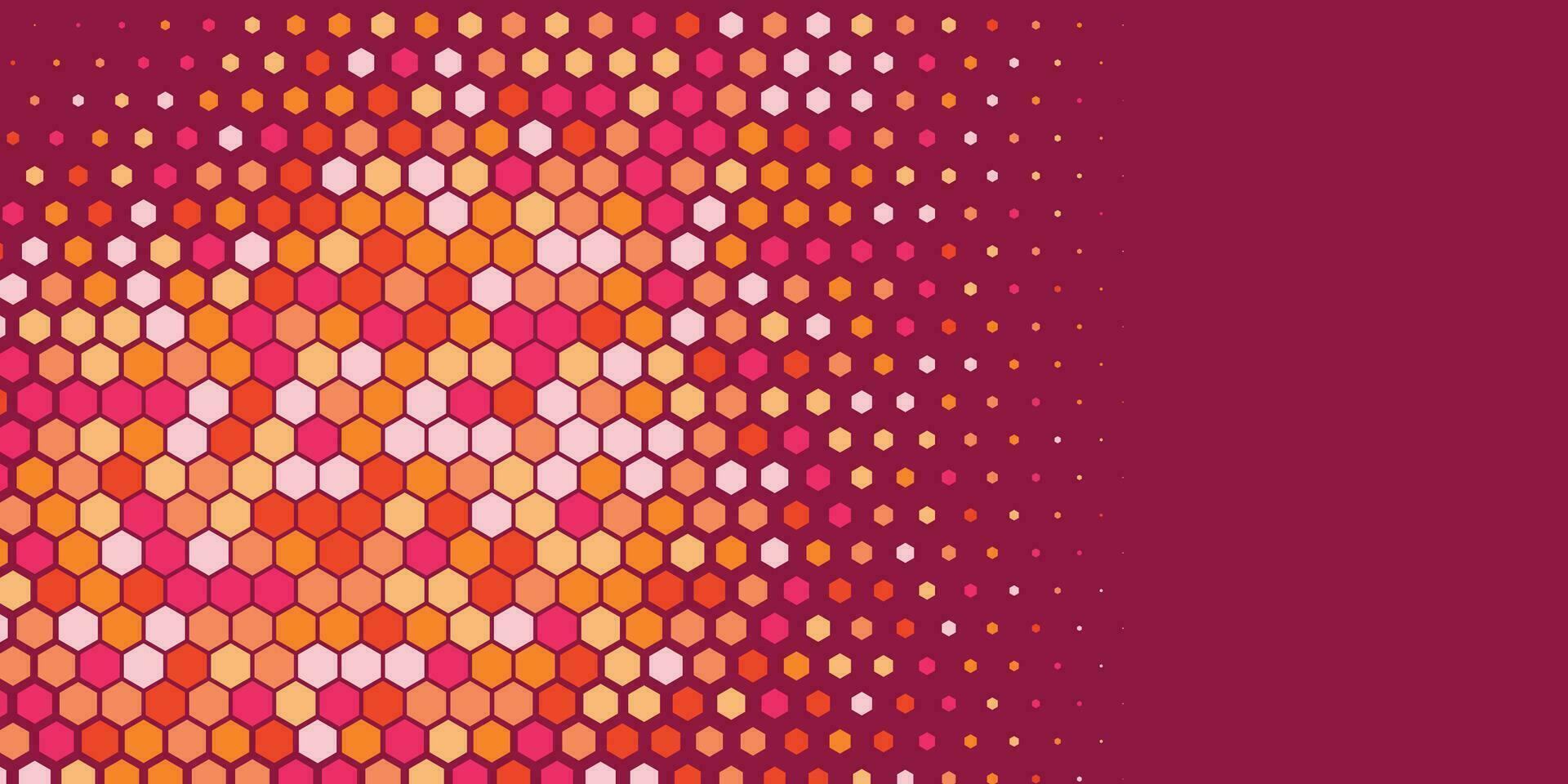 Geometric abstract Hexagon Two Color Background vector