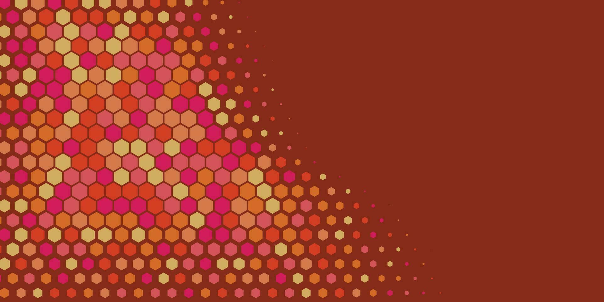 Geometric abstract Hexagon Two Color Background vector