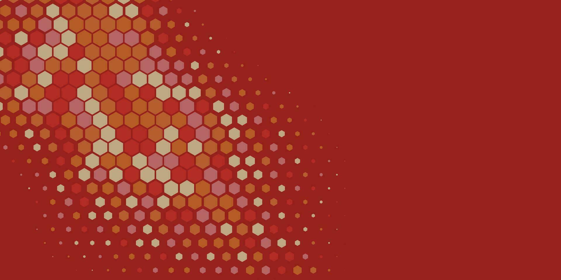 Geometric abstract Hexagon Two Color Background vector