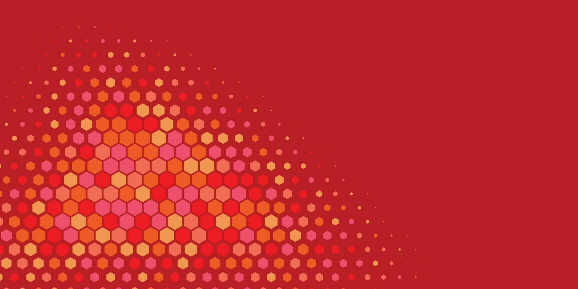 Geometric abstract Hexagon Two Color Background vector