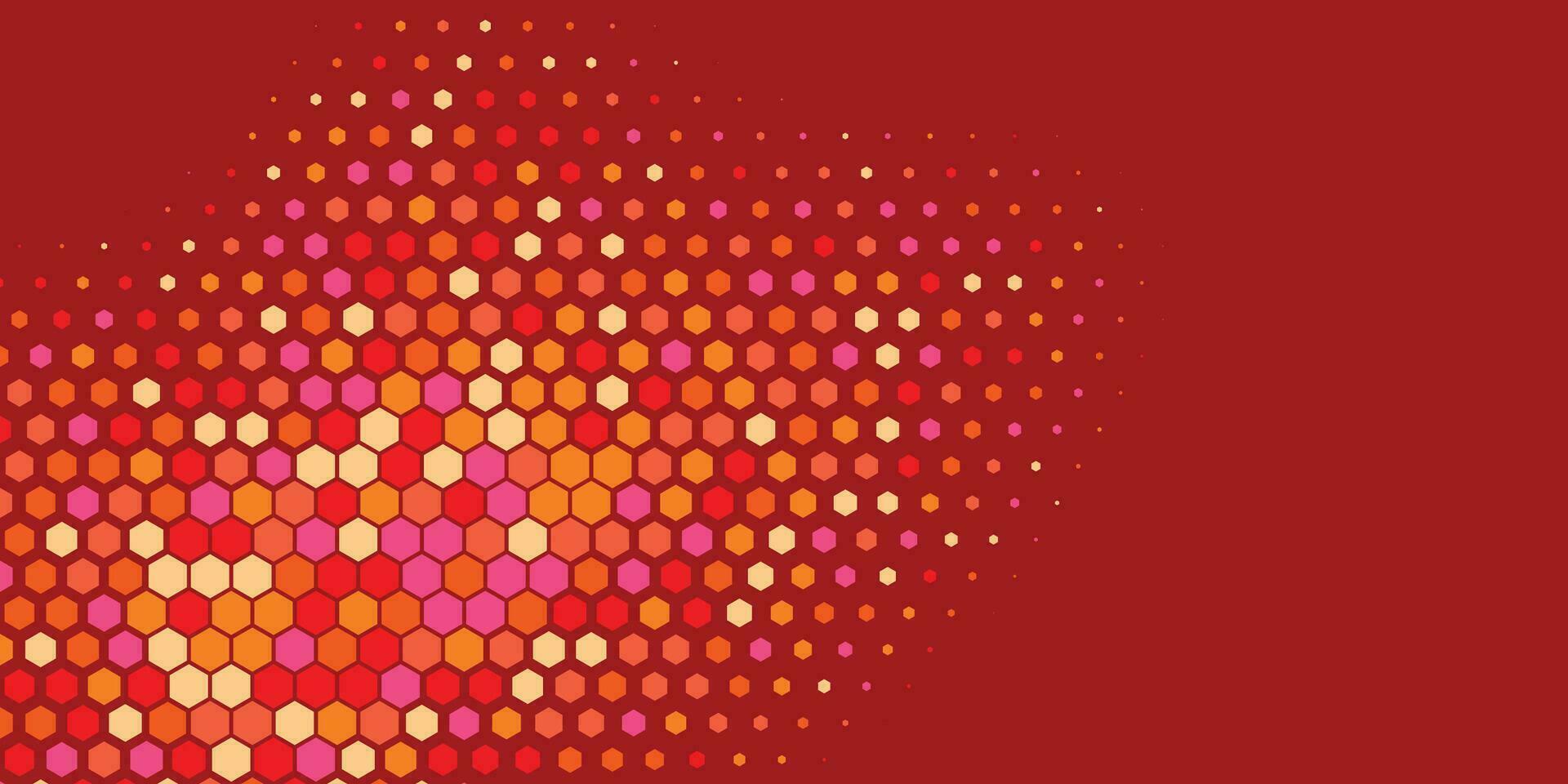 Geometric Multi size Hexagon with multi Color Background vector