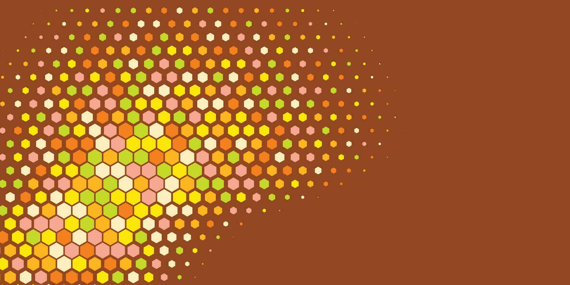 Geometric Multi size Hexagon with multi Color Background vector