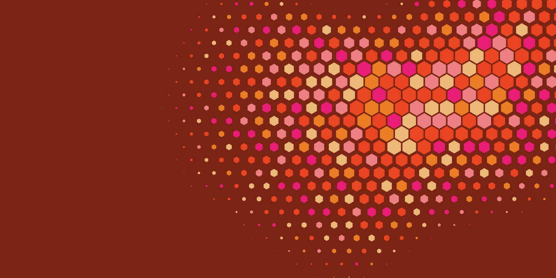 Geometric Multi size Hexagon with multi Color Background vector