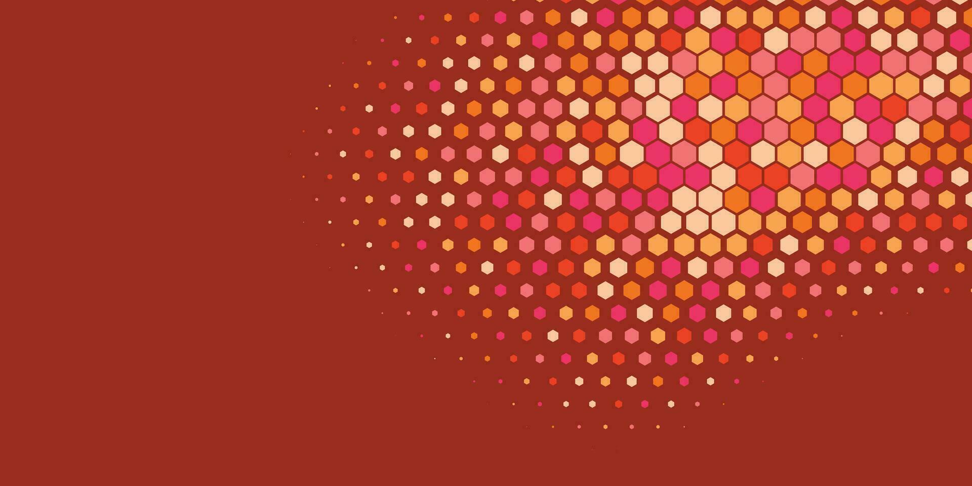 Geometric Multi size Hexagon with multi Color Background vector