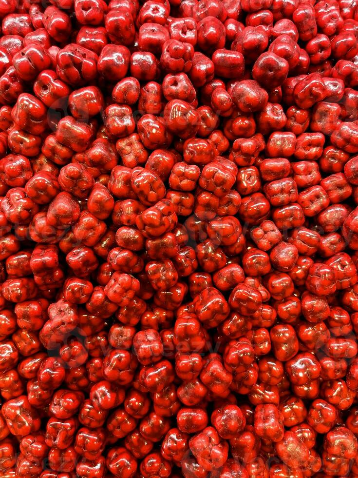 Traditional Turkish sweets, bright turkish candies close up view photo