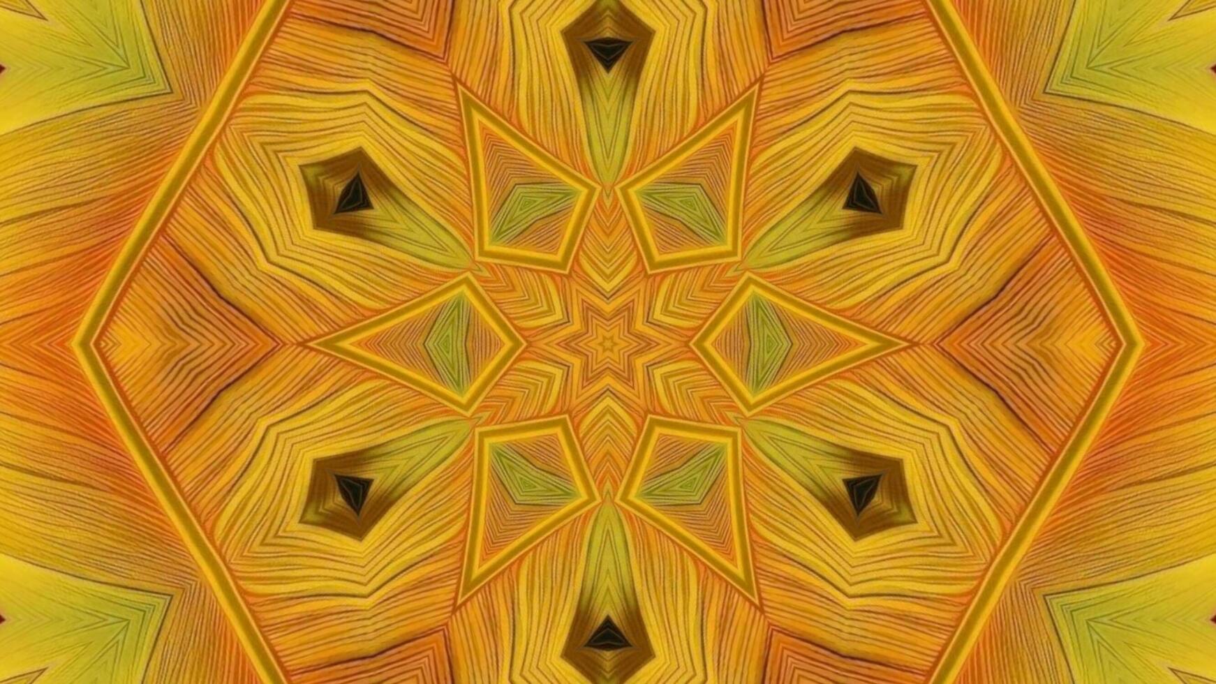Stunning Abstract Kaleidoscope Background. Unique Multicolor Mosaic Texture in Seamless Geometric Pattern photo