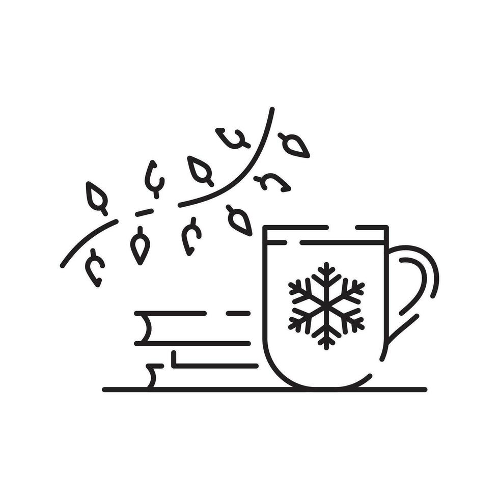 Christmas and winter hot chocolate Cup of hot cocoa with marshmallows and candy cane isolated on a white background. Vector holiday and Christmas designs.