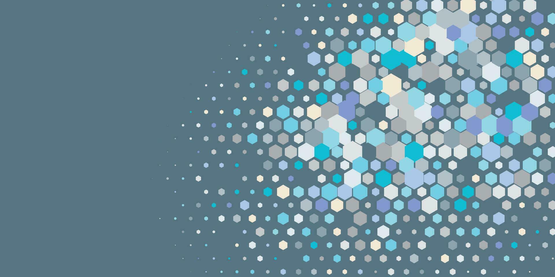 Geometric Multi size Hexagon with multi Color Background vector