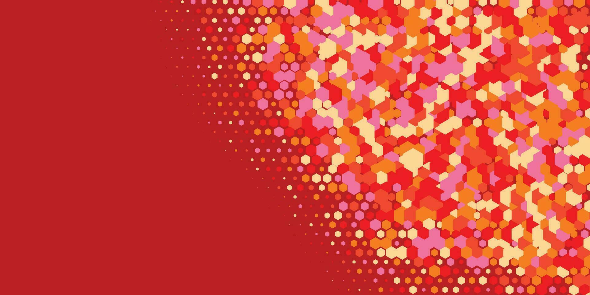 Geometric abstract Hexagon multi Color Background vector