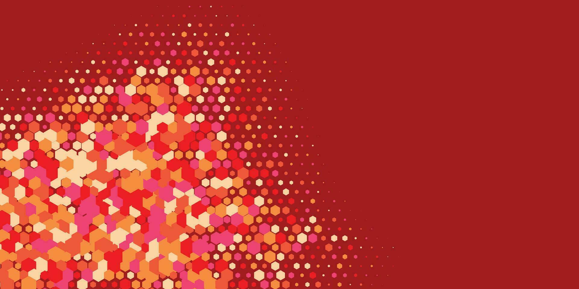 Geometric abstract Hexagon multi Color Background vector