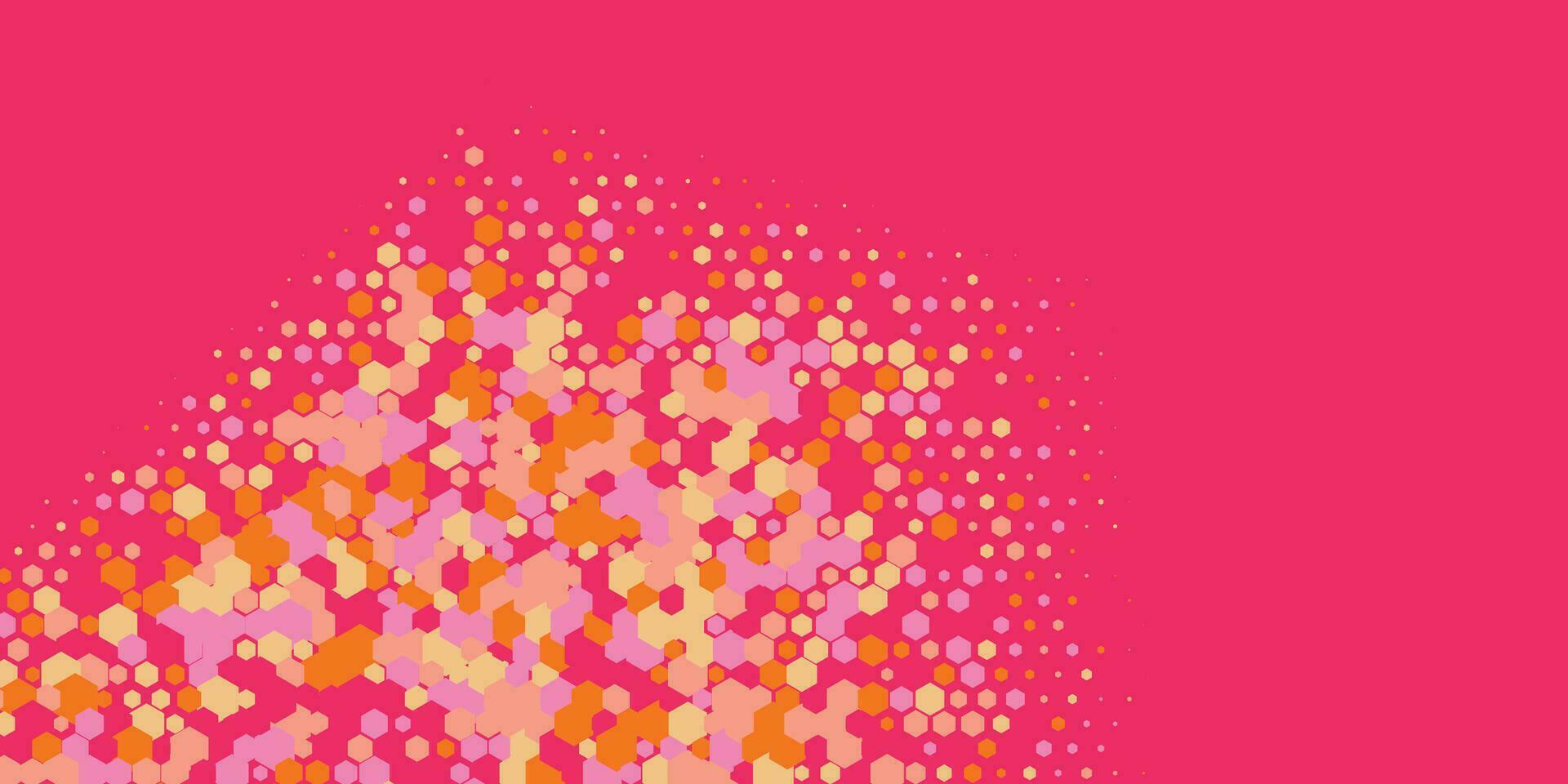 Geometric abstract Hexagon Two Color Background vector