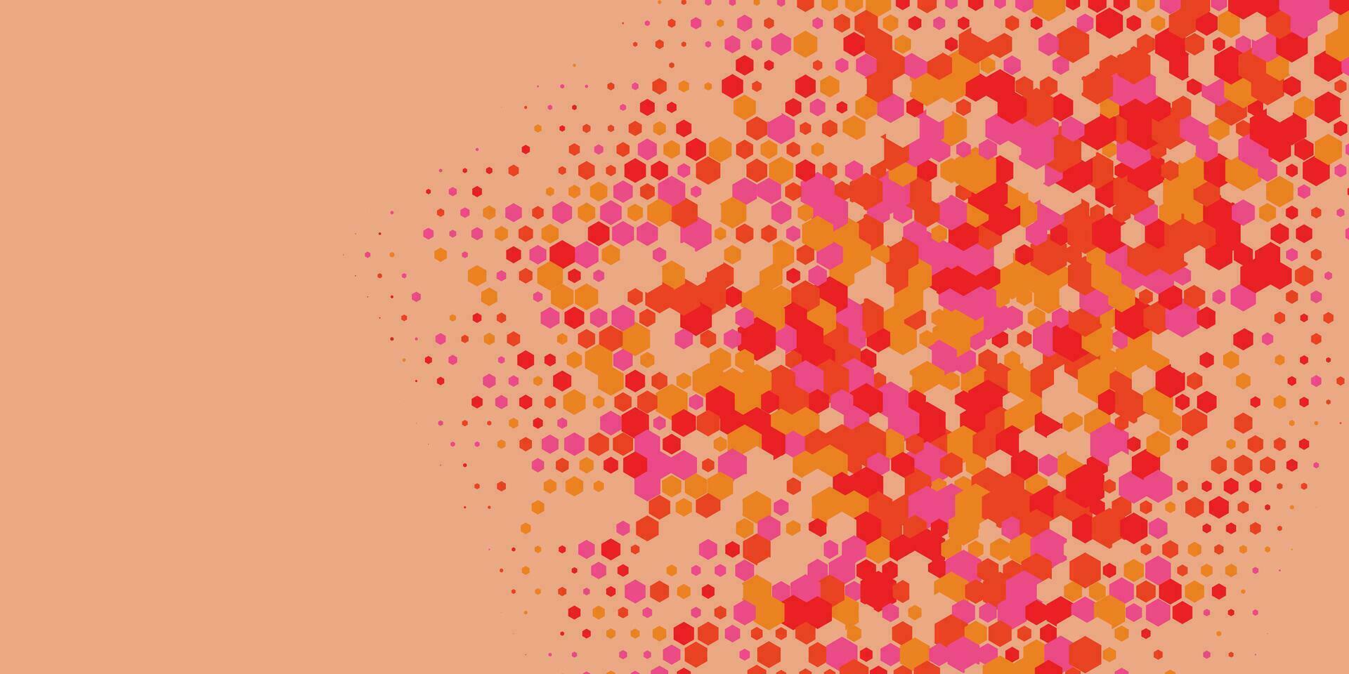 Geometric abstract Hexagon Two Color Background vector