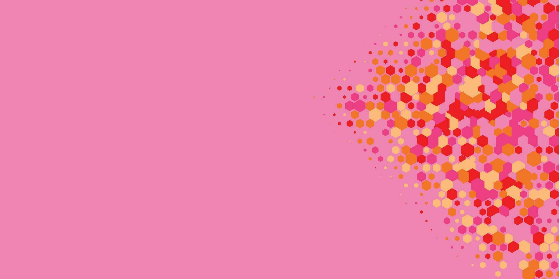 Geometric abstract Hexagon Two Color Background vector