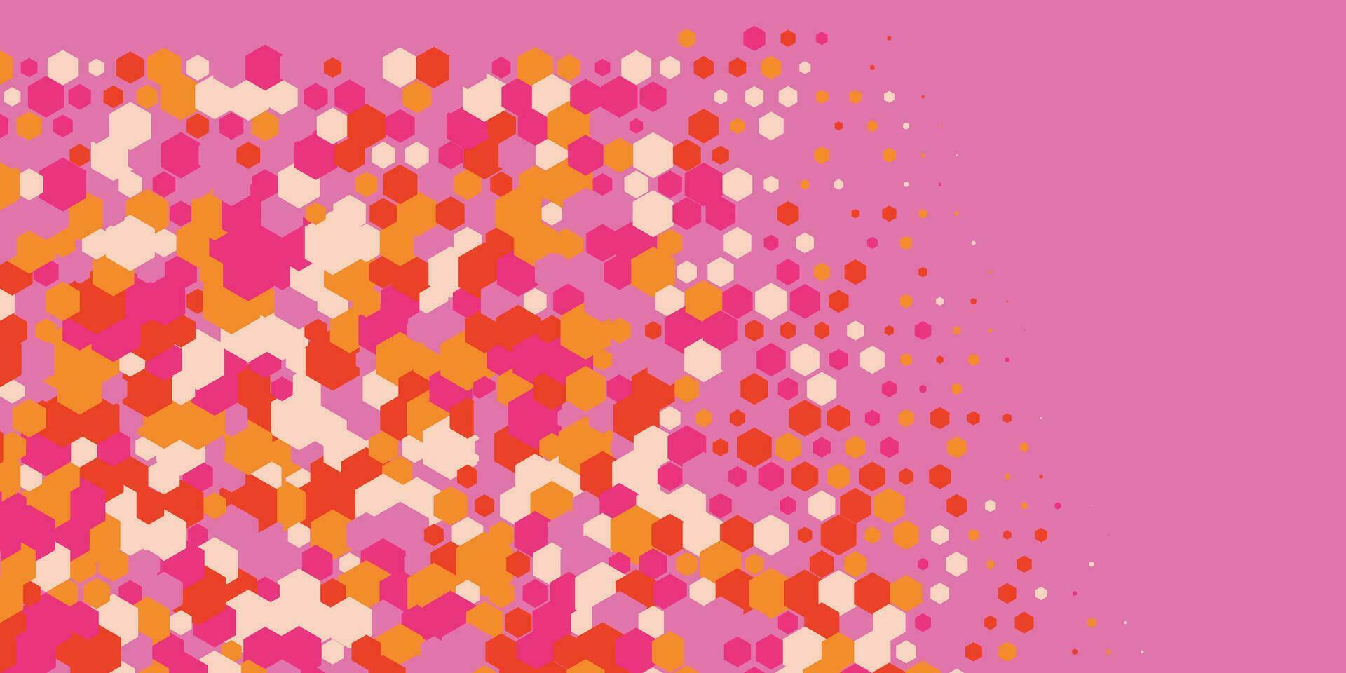 Geometric abstract Hexagon Two Color Background vector
