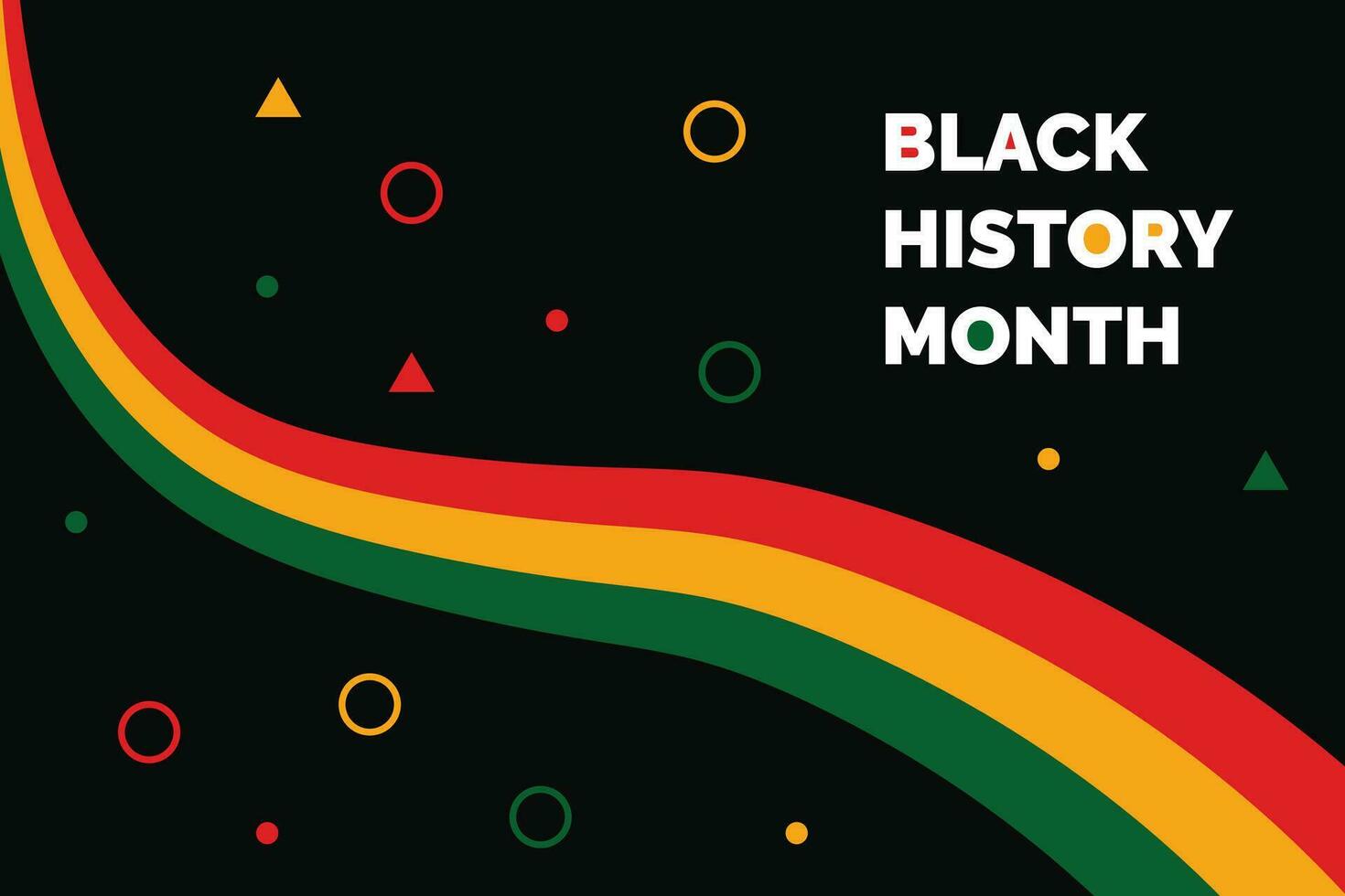 negro historia mes africano americano historia celebracion, social medios de comunicación correo, enviar diseño, bandera, tarjeta, póster vector