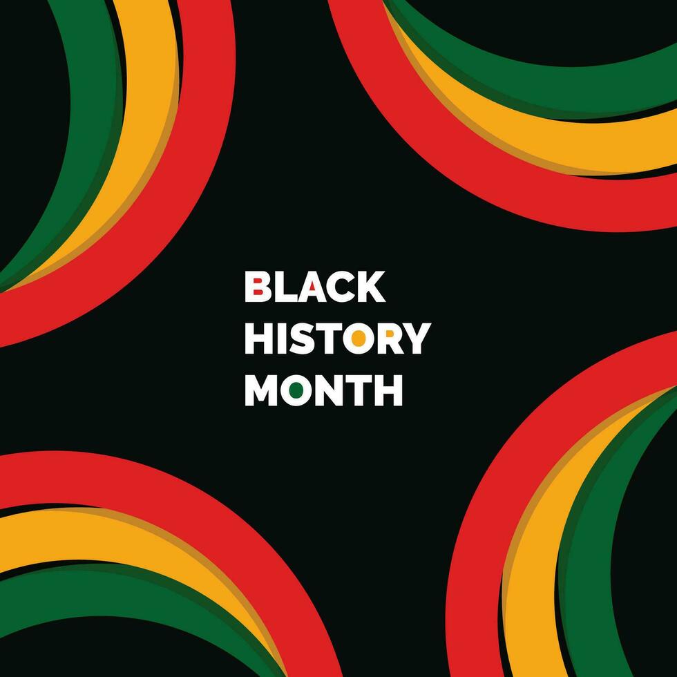 negro historia mes africano americano historia celebracion, social medios de comunicación correo, enviar diseño, bandera, tarjeta, póster vector