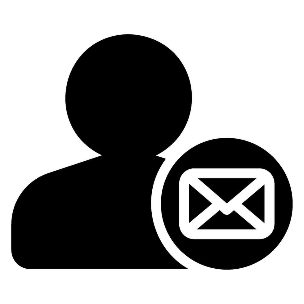 mail glyph icon vector
