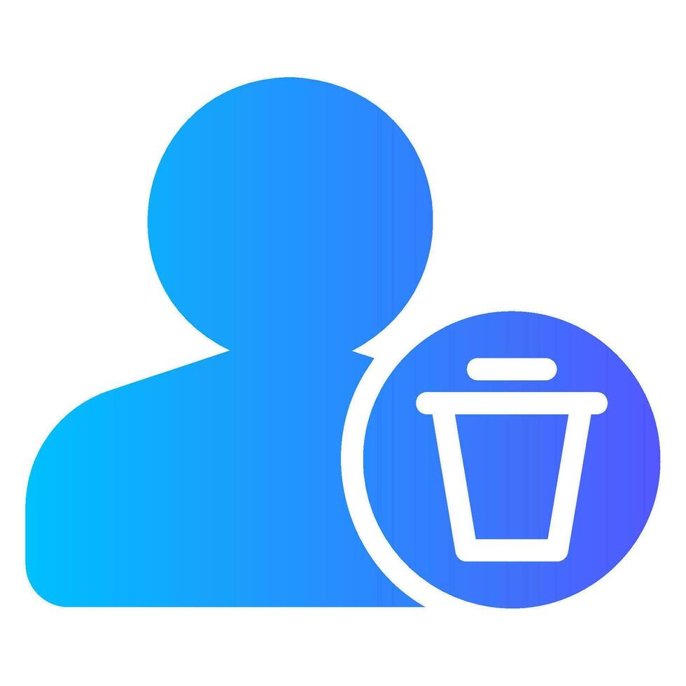 trash gradient icon vector