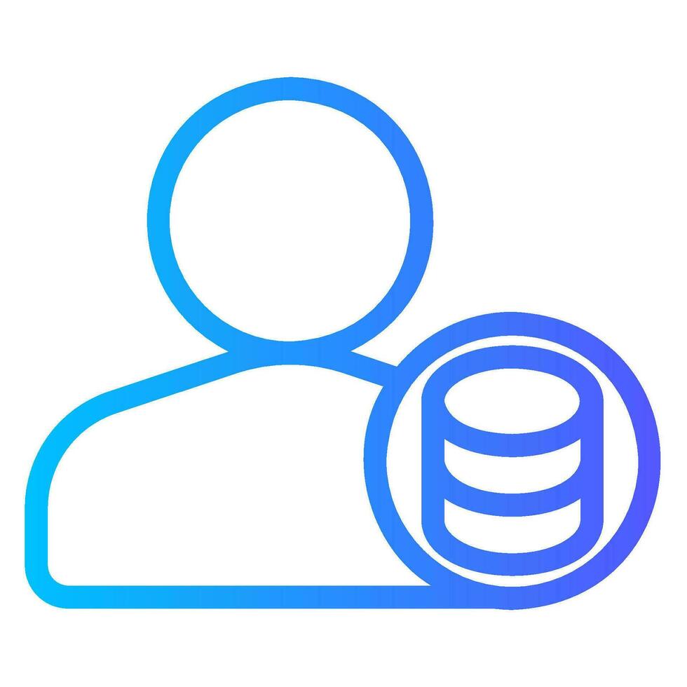 icono de gradiente de base de datos vector