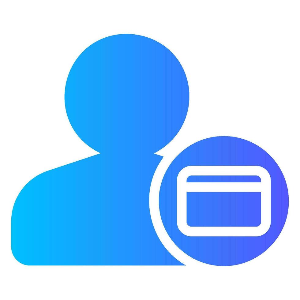 credit card gradient icon vector