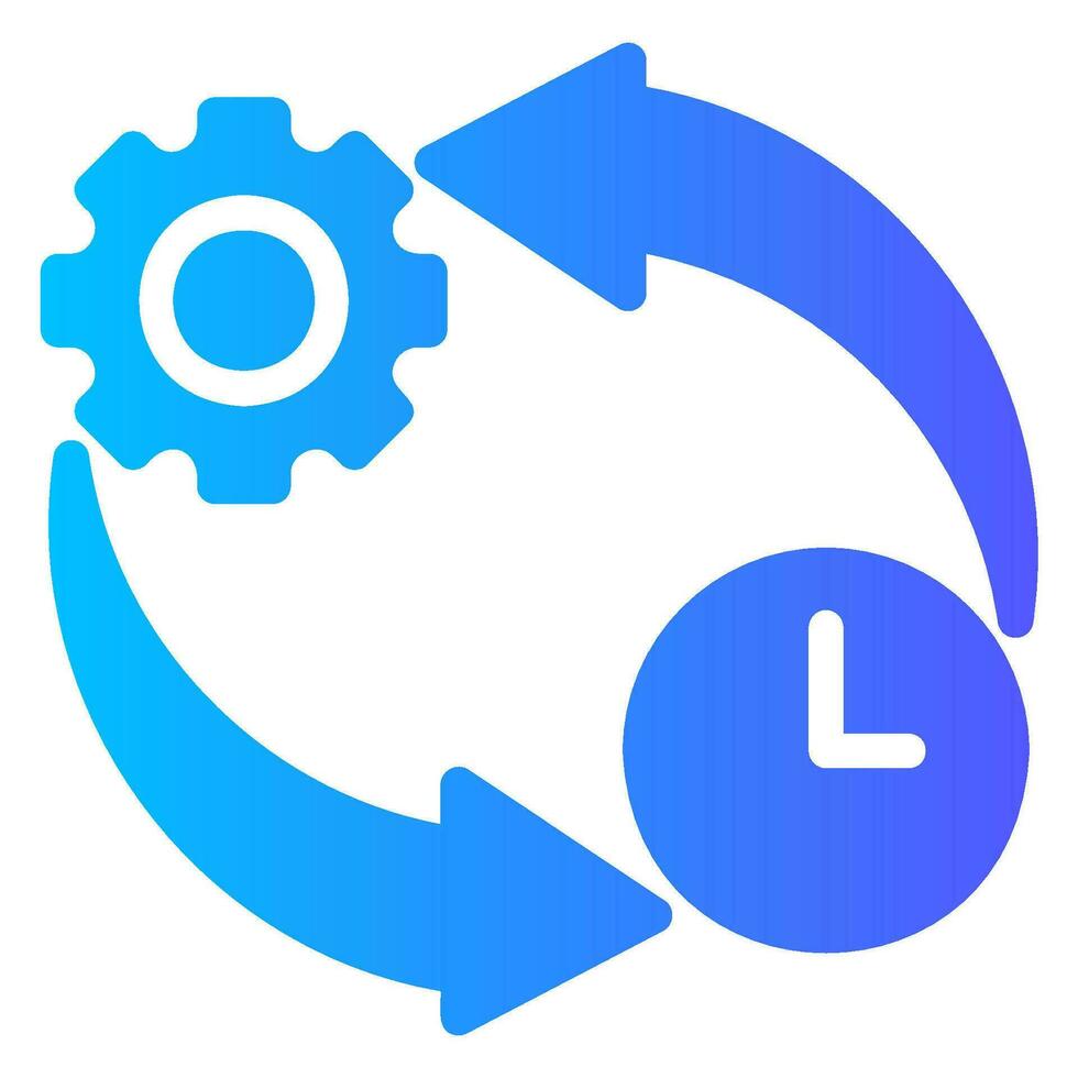 time management gradient icon vector