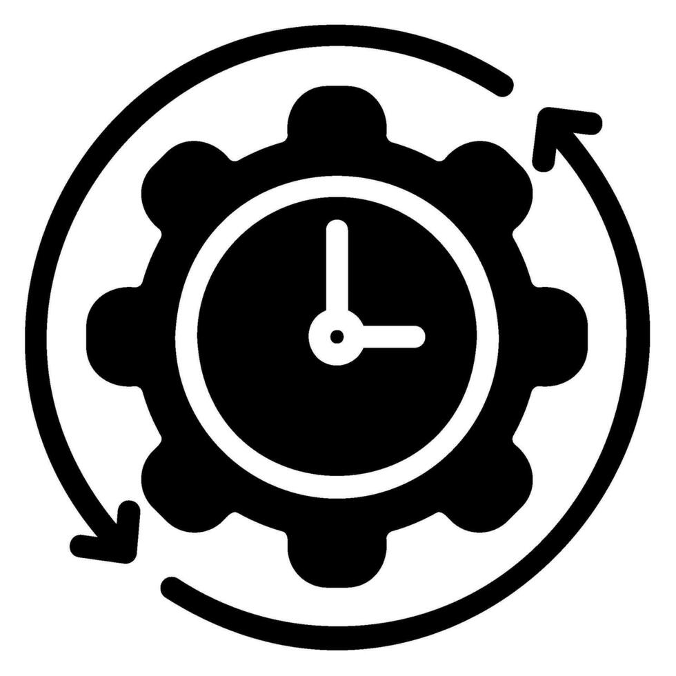 time management glyph icon vector